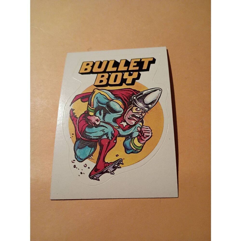 1983 General Mills Zero Hero Trading Card Sticker Vintage #52 Bullet Boy